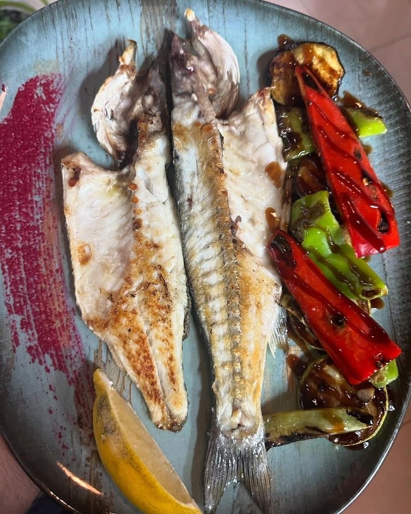 balcony restaurant saranda albania fish dish grill